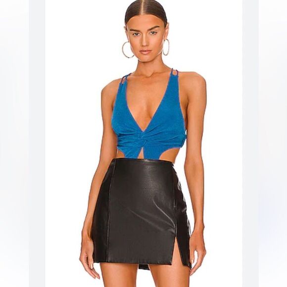 NWT H:OURS Revolve Brianna Bodysuit in Blue Small - Picture 7 of 7